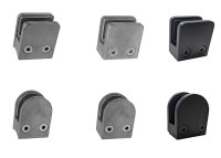 Glashalter verzinkt oder in schwarz RAL 9005...