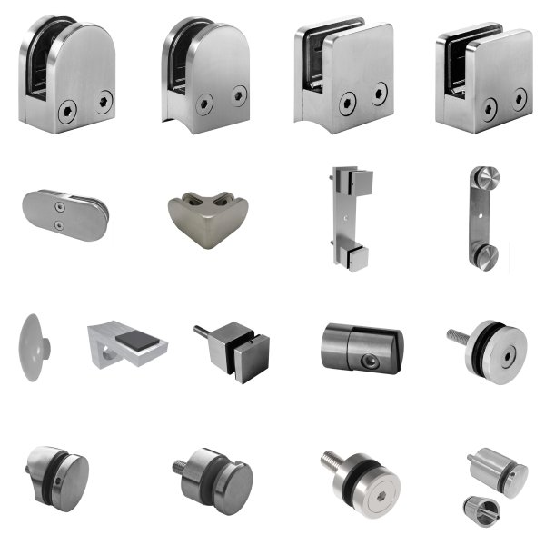 Edelstahl Glashalter V2A V4A Plattenhalter ECK-Glashalter