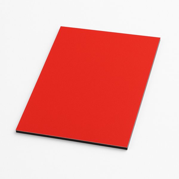 beidseitig rot matt/glänzend (ähnl. RAL 3020)